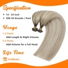 Sunny Hair U Tip Hair Extensions Human Hair Remy Keratin Tips Hair Extensions Ombre Ash Blonde Balayage Platinum Blonde K Tips Hair Extensions Real Human Hair 14inch 50g