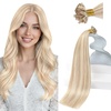 Sunny Hair 14 Inch U Tip Hair Extensions Human Hair, Blonde Highlights, Soft Keratin Tips, Invisible Bonds, for Women, Adds Dimension for Birthday Parties and Night Out Events, 50g