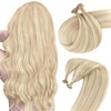 Sunny Hair 20 Inch K Tip Human Hair Extensions, Blonde Highlights, Keratin Vtip Bonds for Simple Application, for Beginners and First-Time Users, Provides Volume for Casual and Everyday Looks, 50g