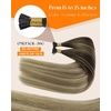 Sunny Hair Long I Tips Hair Extensions Real Human Hair 24inch Itip Human Hair Extensions Brown Ombre Golden Brown Mix Blonde I Tip Hair Extensions Fit Any Scene 50g
