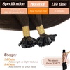 Sunny Hair 16 Inch Ktip Human Hair Extensions, Chocolate Brown, Keratin V Tips, Adds Volume for Evening Parties, Weddings, and Professional Events, 50g