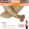 Sunny Hair 24 Inch Ktip Human Hair Extensions Blonde Highlight Ash Blonde Highlight Golden Blonde Fusion Hair for Women 50g