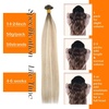 Sunny Hair Flat Tip Human Hair Extensions 22inch Cool Ash Grey Balayage Platinum Blonde Keration Bonds Hair for Women 50g
