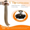 Sunny Hair K Tip Human Hair Extensions, Brown Balayage Blonde, Utips, Soft Texture, Invisible Bonds, for Women with Fine Hair, Adds Volume for Birthday Parties and Night Out Gatherings, 50g 16 Inch