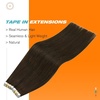 Sunny Hair Dark Brown Tape in Extensions Real Human Hair 22 Inch
