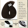 Sunny Hair Tape in Hair Extensions Real Human Hair Invisible Remy Hair Extensions Tape ins for Women Darker Brown 16 inch 20Pcs 50G