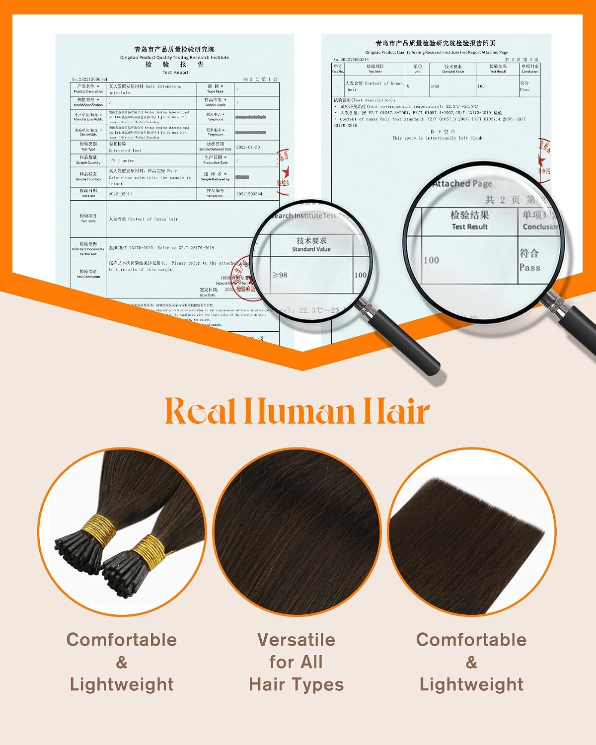 image:imageSunny Hair 24 Inch I Tip Hair Extensions Real Human Hair Brown Long Straight Itips Adds Length for Women with Short Hair Provides Natural Movement for Evening Galas and Social Events 50g