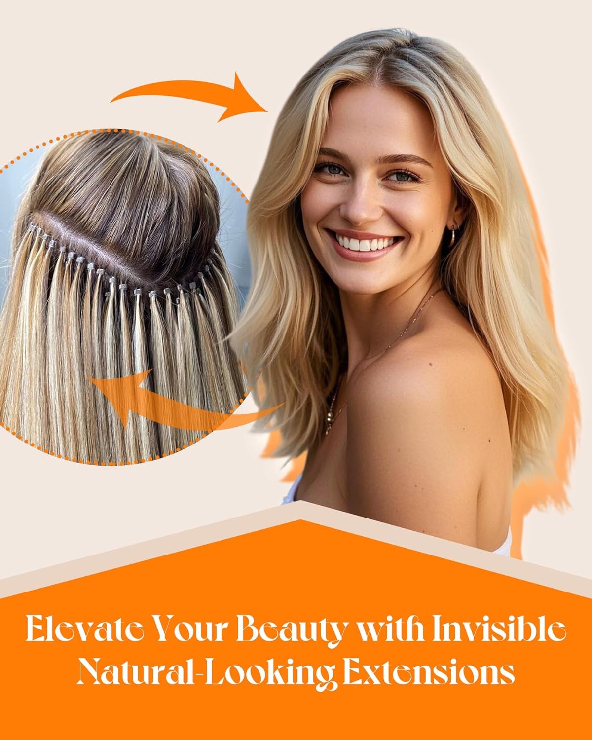 image:imageSunny Hair 24 Inch I Tip Hair Extensions Real Human Hair Brown Long Straight Itips Adds Length for Women with Short Hair Provides Natural Movement for Evening Galas and Social Events 50g