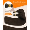 Sunny Hair 100g I Tip Hair Extensions 18inch Dark Brown Itips Human Hair Extensions Invisible Pre Bonded Hair Extensions Real Human Hair for Women