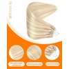 Sunny Hair 20 Inch Microlink Hair Extensions Human Hair Micro Loop | Ash Blonde Highlights Bleach Blonde, Vibrant Color, Pre-Bonded, Soft Feel, Adds Volume For Daily And Special Occasions, 50g