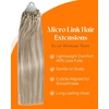 Sunny Hair 20 Inch Microlink Hair Extensions Human Hair Micro Loop | Ash Blonde Highlights Bleach Blonde, Vibrant Color, Pre-Bonded, Soft Feel, Adds Volume For Daily And Special Occasions, 50g