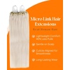 Sunny Hair 24 Inch Micro Loop Hair Extensions Real Human Hair Color 1000 | Soft Texture, Invisible Application, Natural Fullness, Long-Lasting Hold, Adds Volume For Weddings And Ceremony Photos, 50g