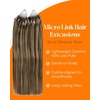 Sunny Hair 24 Inch Microlink Hair Extensions Human Hair Soft Micro Bead | Brown Highlight Blonde, Straight Style, Natural Shine, Adds Fullness For Wedding Ceremonies And Reception Dances, 50g