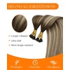 Sunny Hair Nano Hair Extensions Human Hair Long-Lasting Hair Extensions Nano Bead for Women 16inch 50g