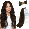 Sunny Hair 22in Dark Chocolate Brown I Tips Hair Extensions Real Human Hair, Soft Itip Extensions, Invisible Pre Bonded, Provides Length for Holiday Parties and Receptions, 50g