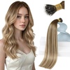 Sunny Hair Nano Hair Extensions Human Hair Long-Lasting Hair Extensions Nano Bead for Women 16inch 50g