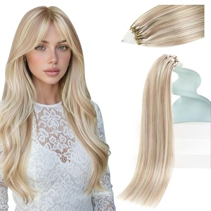 Sunny Hair 20 Inch Microlink Hair Extensions Human Hair Micro Loop | Ash Blonde Highlights Bleach Blonde, Vibrant Color, Pre-Bonded, Soft Feel, Adds Volume For Daily And Special Occasions, 50g