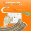 Sunny Hair Tape in Hair Extensions Human Hair Blonde 24 Inch for Vacations | Real Human Hair Tape in Extensions, Light Feel, Light Golden Brown Highlight Blonde, Discreet Root Area, 20Pcs 50g