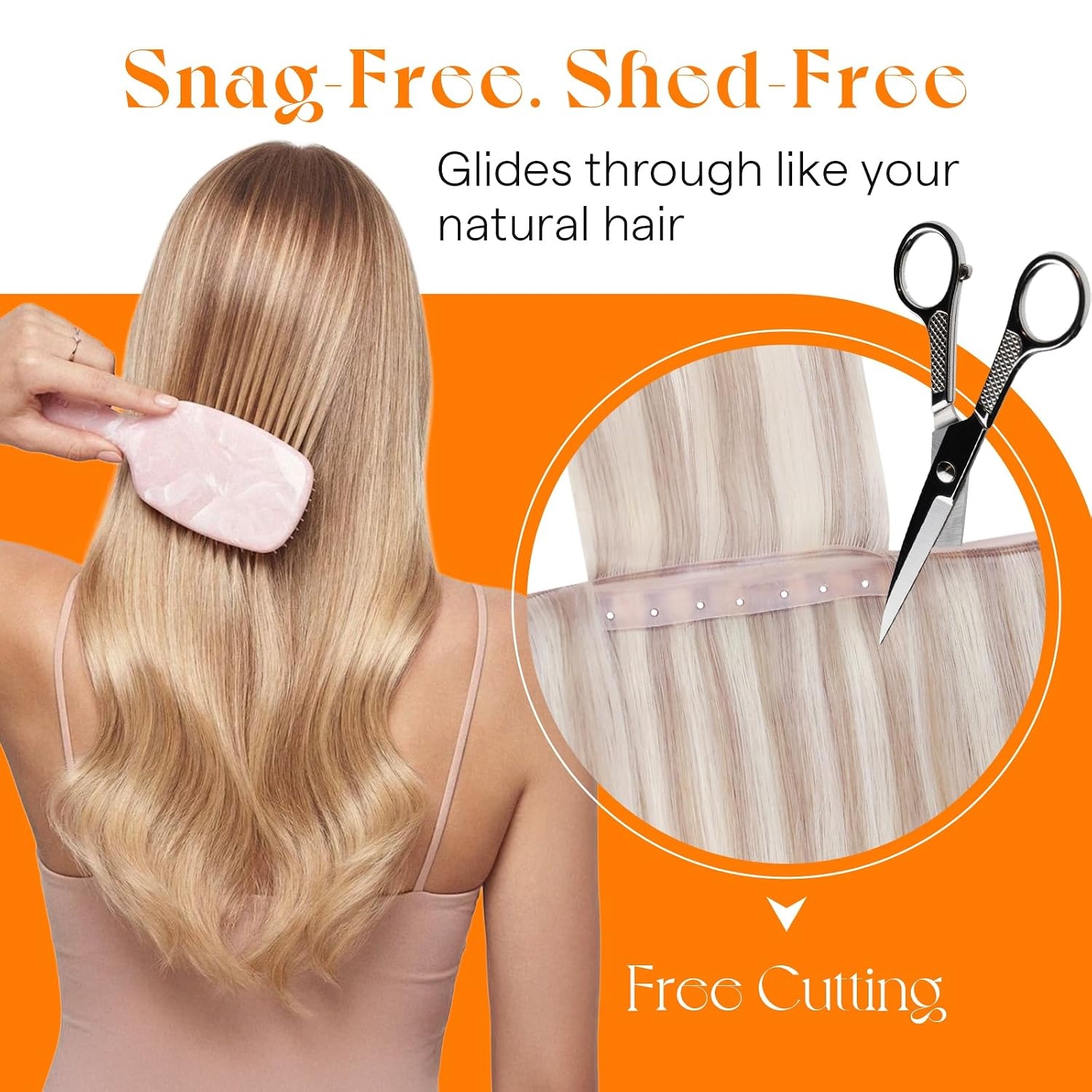image:imageSunny Hair Butterfly Hair Extensions Black Balayage Silver 18 Inch 100G Party Ready Double Weft Hair ConfidenceBoosting Seamless Blend Natural Looking Add Volume For Birthday 18613 Ash Blonde Highlight Bleach Blonde