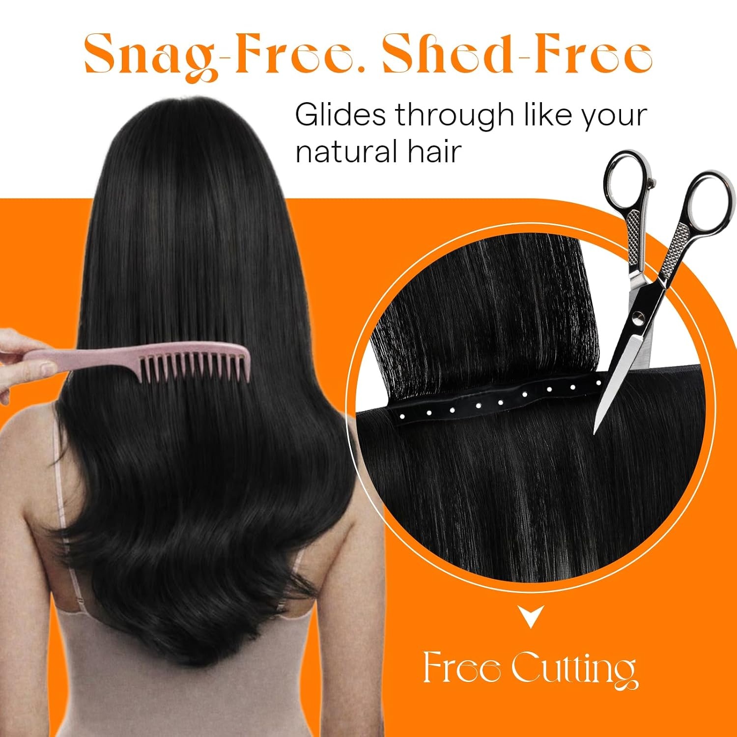 image:imageSunny Hair Butterfly Hair Extensions Black Balayage Silver 18 Inch 100G Party Ready Double Weft Hair ConfidenceBoosting Seamless Blend Natural Looking Add Volume For Birthday1BS1B Black Balayage Silver Grey