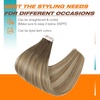Sunny Hair Balayage Tape in Hair Extensions Remy 20Pcs for Outdoor Events | Human Hair Tape in Extensions, Re-Tape and Reapply, Lightweight Invisible, Light Brown Balayage Blonde, 20inch 50g