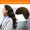Sunny Hair Butterfly Hair Extensions Black Balayage Silver 18 Inch 100G | Party Ready Double Weft Hair, Confidence-Boosting, Seamless Blend, Natural Looking, Add Volume, For Birthday(# 4/27/4 Chocolate Brown Balayage Caramel Blonde)