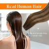 Sunny Hair Butterfly Hair Extensions Black Balayage Silver 18 Inch 100G | Party Ready Double Weft Hair, Confidence-Boosting, Seamless Blend, Natural Looking, Add Volume, For Birthday(# 4/27/4 Chocolate Brown Balayage Caramel Blonde)