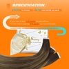 Sunny Hair Extensions Tape in Real Human Hair Balayage Brown 18 Inch | Tape Ins for Women, Brown Caramel Blonde Balayage, Natural Looking Blend, Evenings and Events, 20 Pieces 50g