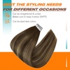 Sunny Hair Extensions Tape in Real Human Hair Balayage Brown 18 Inch | Tape Ins for Women, Brown Caramel Blonde Balayage, Natural Looking Blend, Evenings and Events, 20 Pieces 50g