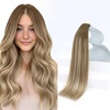 Sunny Hair Balayage Tape in Hair Extensions Remy 20Pcs for Outdoor Events | Human Hair Tape in Extensions, Re-Tape and Reapply, Lightweight Invisible, Light Brown Balayage Blonde, 20inch 50g