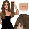 Sunny Hair Butterfly Hair Extensions Black Balayage Silver 18 Inch 100G | Party Ready Double Weft Hair, Confidence-Boosting, Seamless Blend, Natural Looking, Add Volume, For Birthday(# 8 Light Brown)