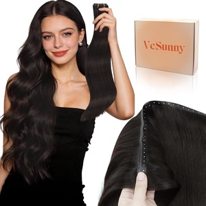 Sunny Hair Butterfly Hair Extensions Black Balayage Silver 18 Inch 100G | Party Ready Double Weft Hair, Confidence-Boosting, Seamless Blend, Natural Looking, Add Volume, For Birthday(# 1C Mocha Brown)
