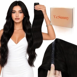 Sunny Hair Butterfly Hair Extensions Black Balayage Silver 18 Inch 100G | Party Ready Double Weft Hair, Confidence-Boosting, Seamless Blend, Natural Looking, Add Volume, For Birthday(# 2 Dark Brown)