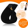 Sunny Hair K Tip Hair Extensions Human Hair Jet Black 50g 14 Inch | Invisible Keratin Tip for Shoulder Length Hair, Wedding Party formal Volume for Fine Hair
