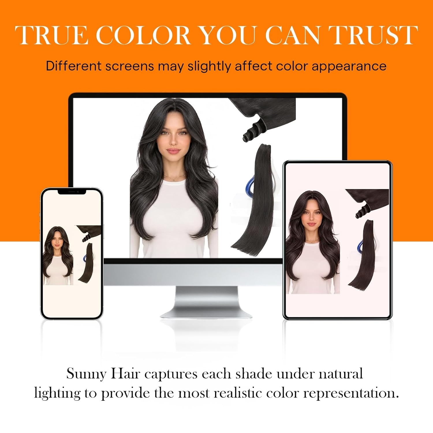 image:imageSunny Hair Genius Weft Hair Extensions Human Hair 14 Inch Mocha Brown