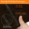 Sunny Hair Butterfly Hair Extensions Human Hair Chocolate Brown 16 Inch