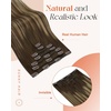 245g 22inch Caramel Blonde Balayage Hair Extensions Bundle Clip in Hair Extensions and Wire Hair Extension 2 Packs