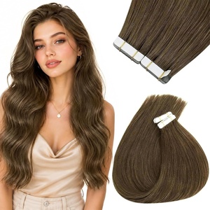 Sunny Hair Tape in Hair Extensions 24InchGolden Walnut Brown 100g 40PCS